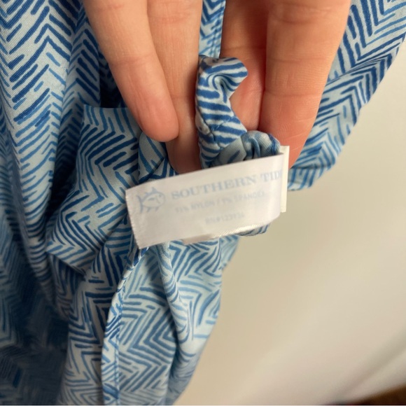 Southern Tide Blue Chevron Sleeveless Dress XL - Picture 4 of 6